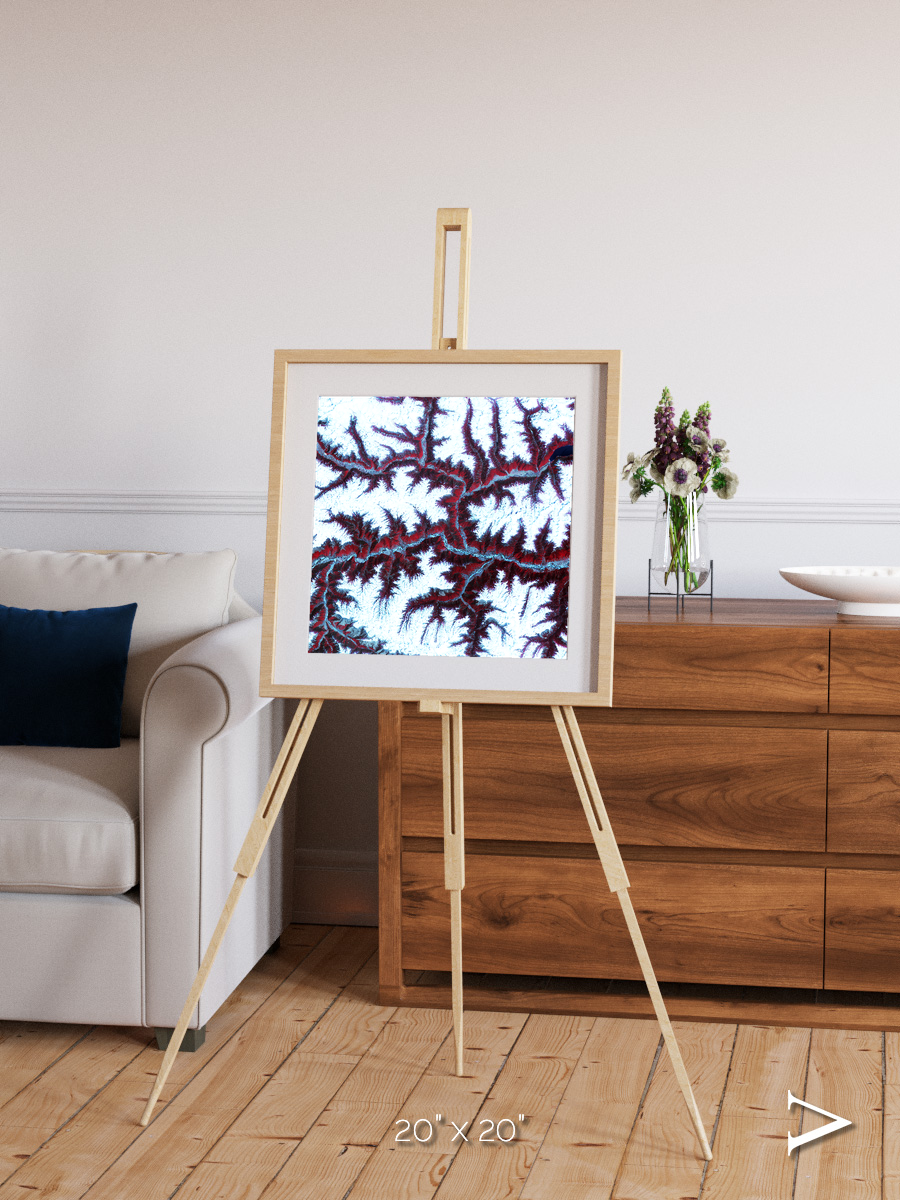 Ribbon River, Himalayas Framed & Mounted Print