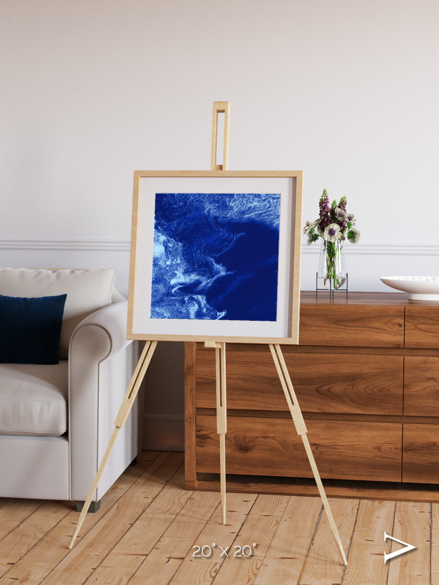 Wind Signatures, Ice Stars Framed & Mounted Print