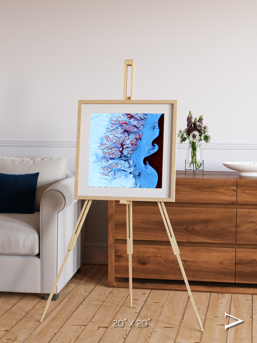 Polar Flow, Ice Waves Framed & Mounted Print