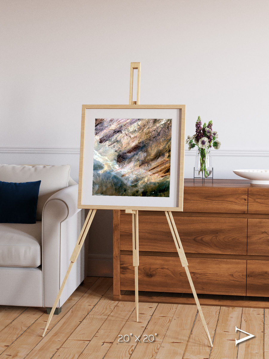 Lava Lines, Impact Framed & Mounted Print