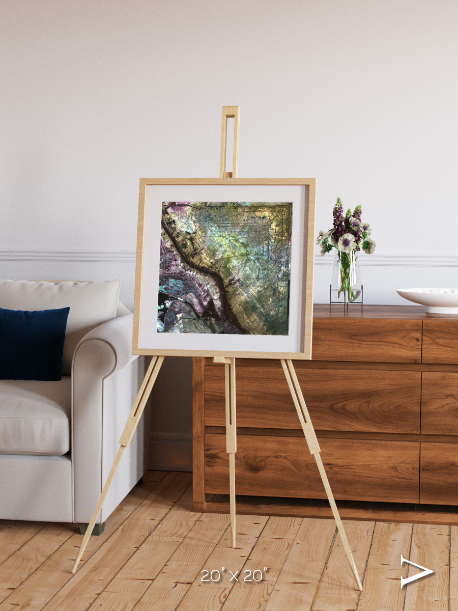 Floodplain Lines, Iraqi Emplacement Framed & Mounted Print