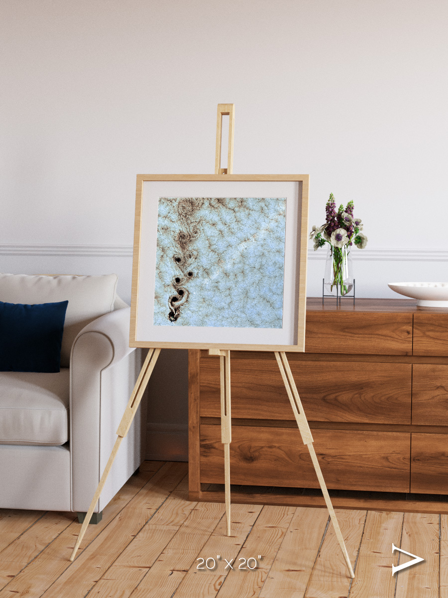 Wind Signatures, Karman Vortices Framed & Mounted Print