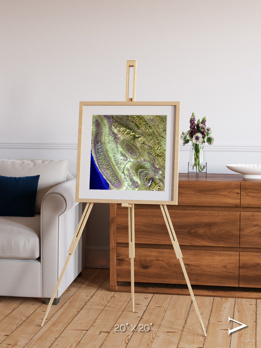 Channel Lines, Konari Iran Framed & Mounted Print