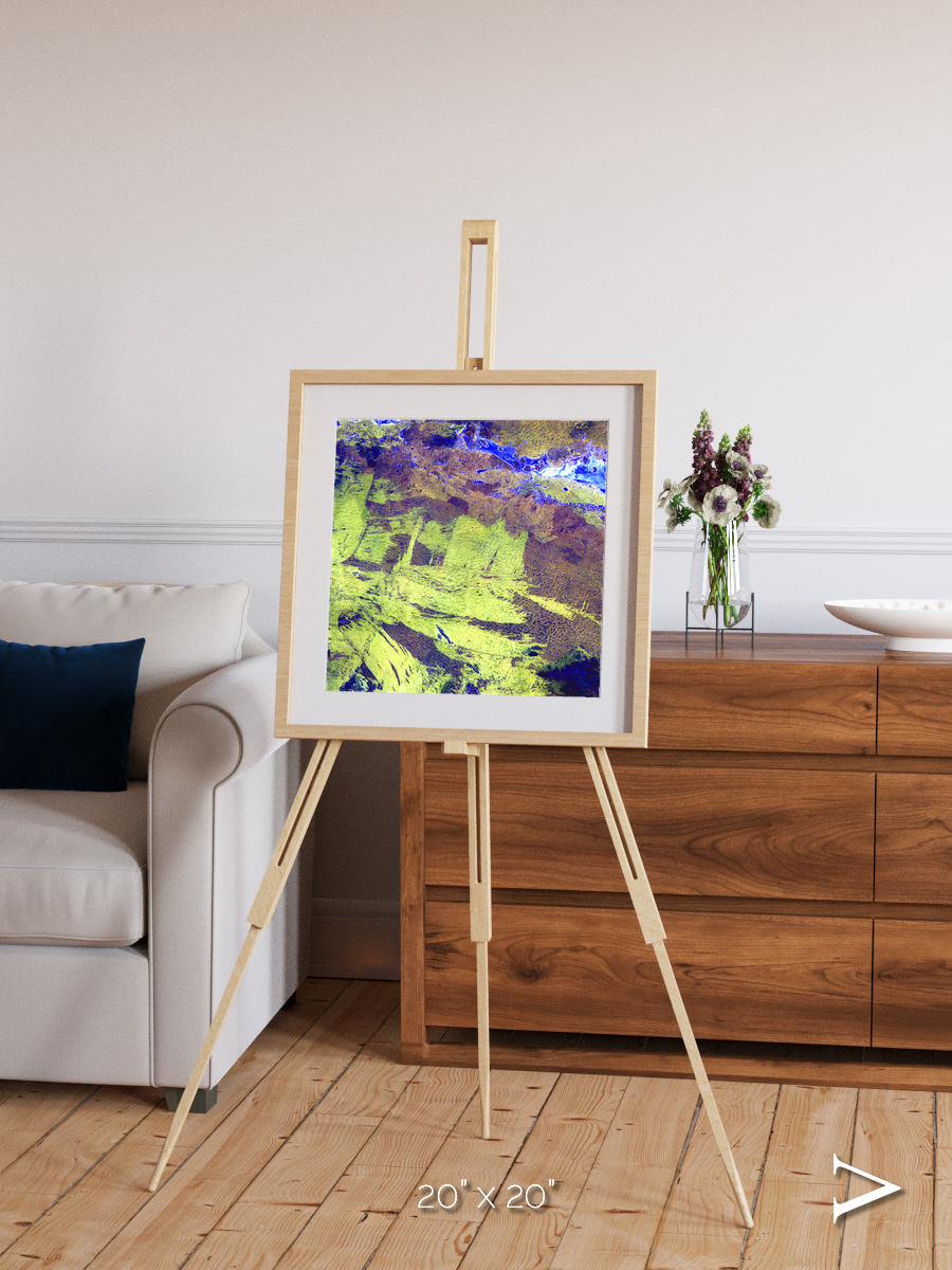 Lake Lines, Lake Amadeus Framed & Mounted Print