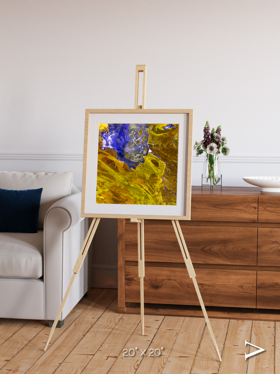 Saline Patterns, Lake Disappointment Framed & Mounted Print