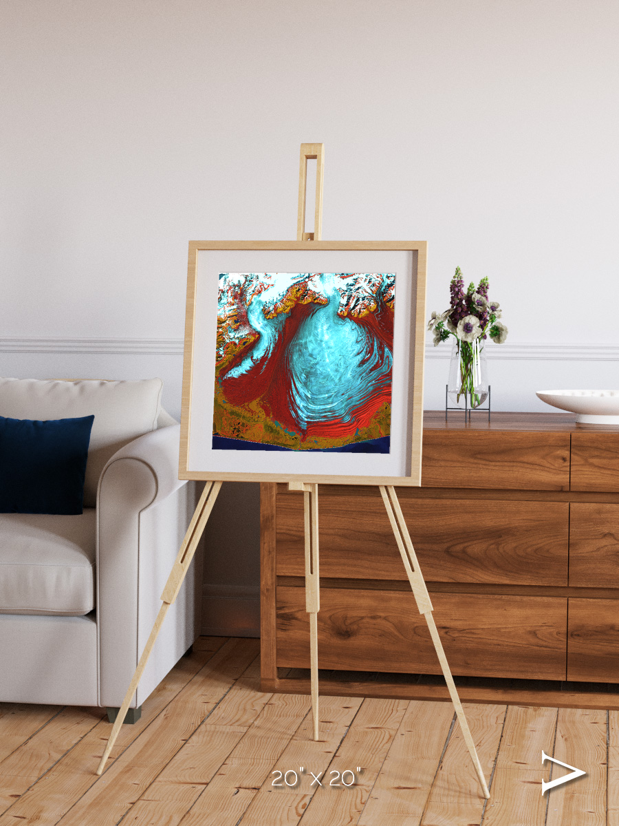 Glacial Passage, Malaspina Glacier Framed & Mounted Print