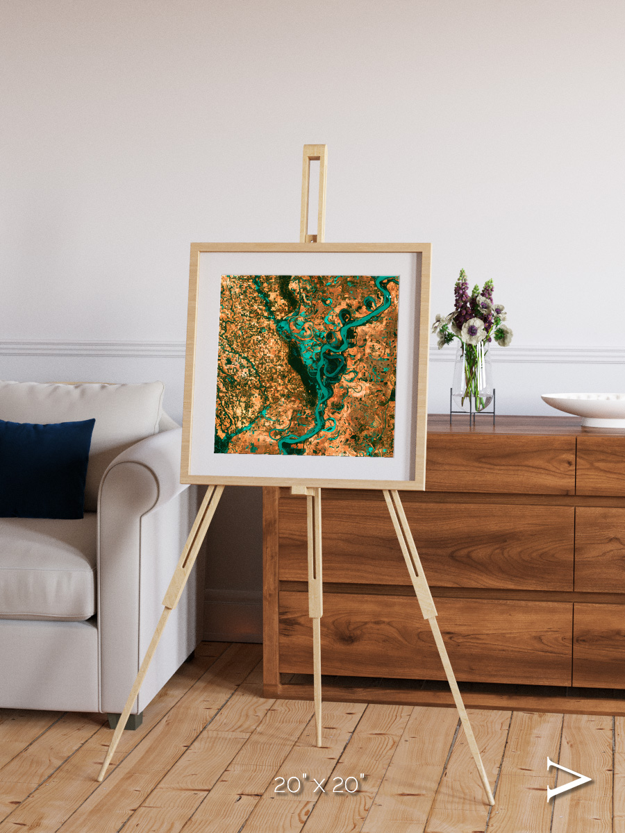 River’s Dance, Mississippi Framed & Mounted Print