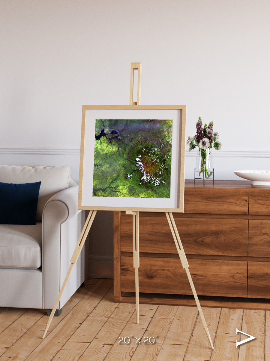 Vortex Trails, Mount Elgon Framed & Mounted Print