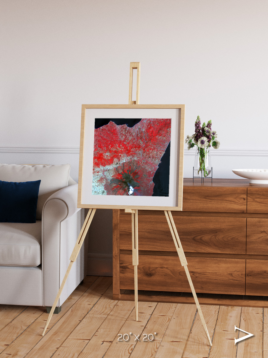 Painted Archipelago, Mt Etna Framed & Mounted Print