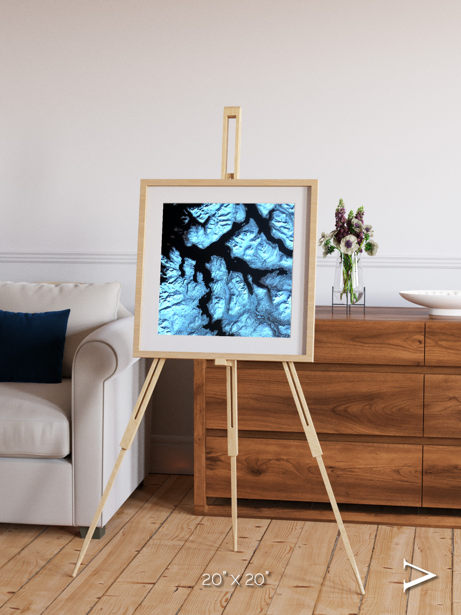 Glacial Passage, Northern Norway Framed & Mounted Print