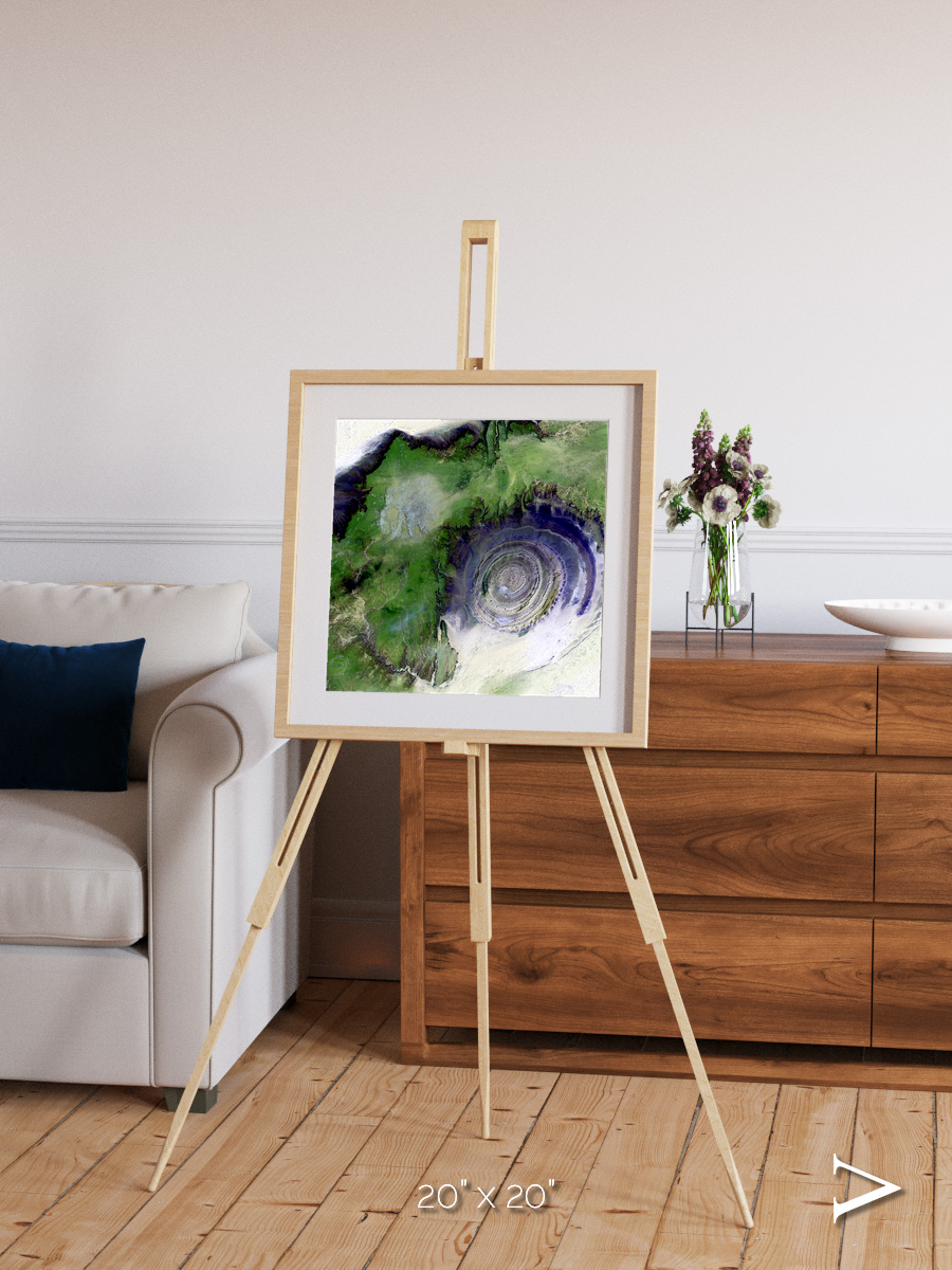Dormant Giants, Richat Structure Framed & Mounted Print