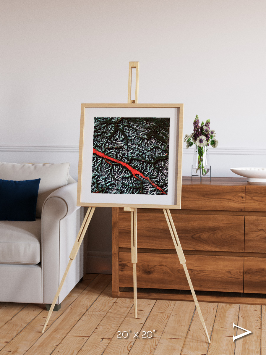 Light in the Trench, Canadian Rockies Framed & Mounted Print