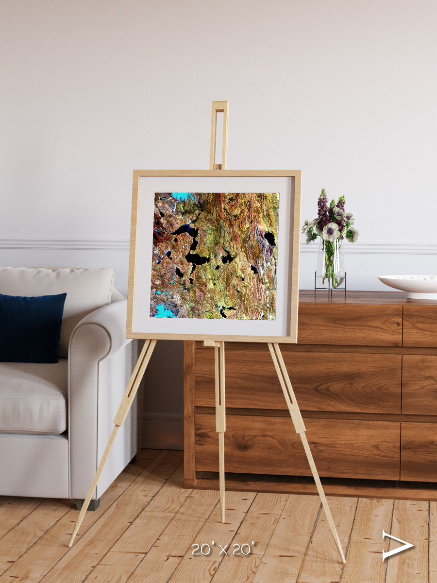 Above the Earth, Tibetan Plateau Framed & Mounted Print