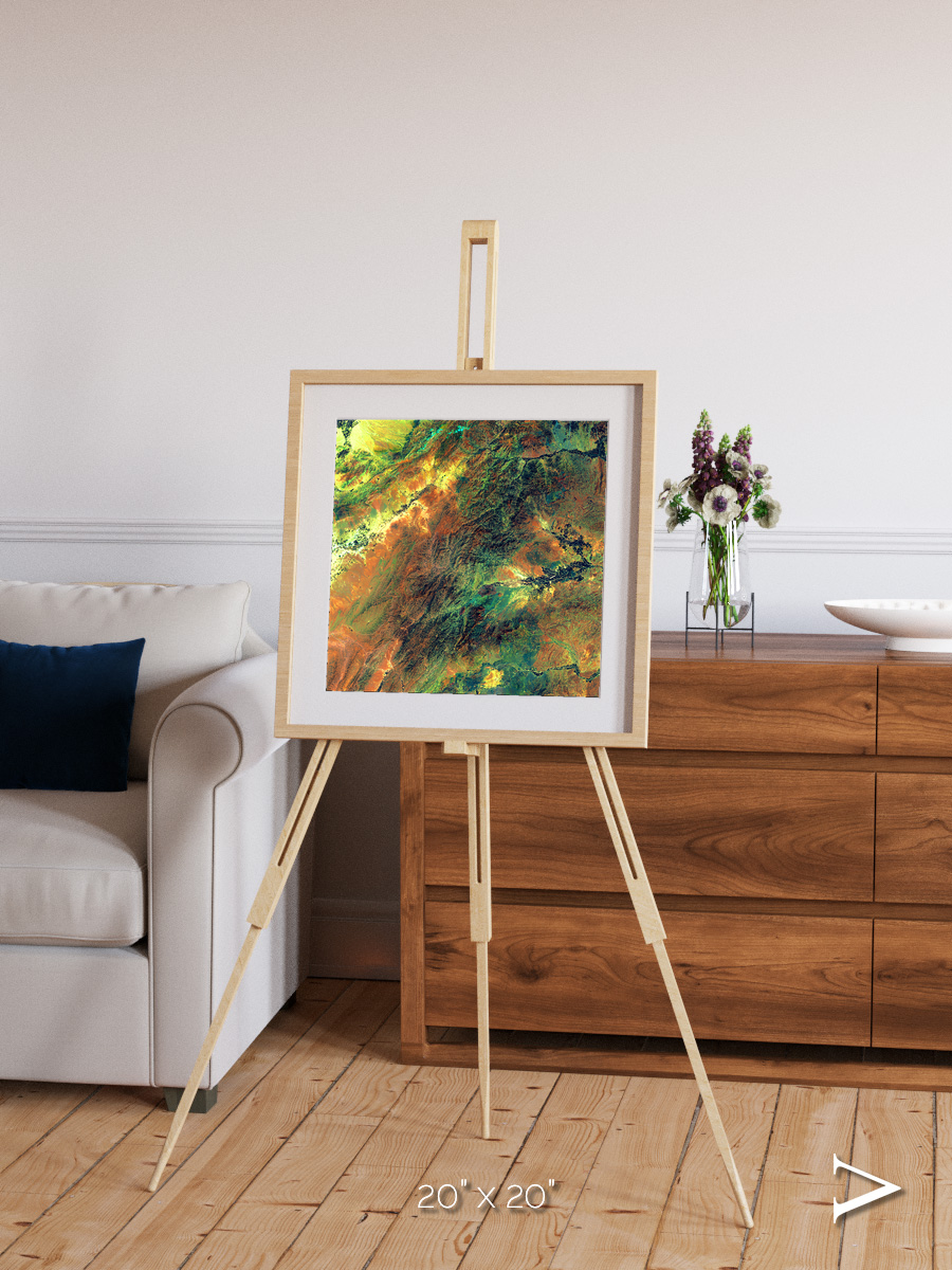 Irrigated Highlands, Eastern Afghanistan Framed & Mounted Print