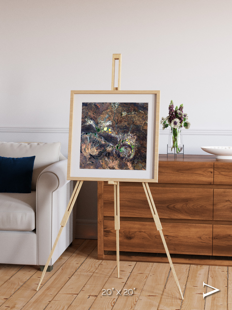 Ancient Impact, Shoemaker Crater Framed & Mounted Print