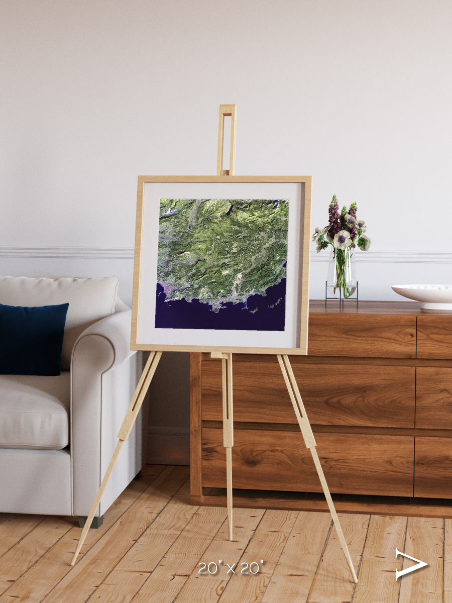 Bay and Shore, Southern Coast of France Framed & Mounted Print