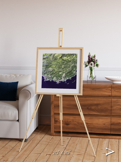 Bay and Shore, Southern Coast of France Framed & Mounted Print