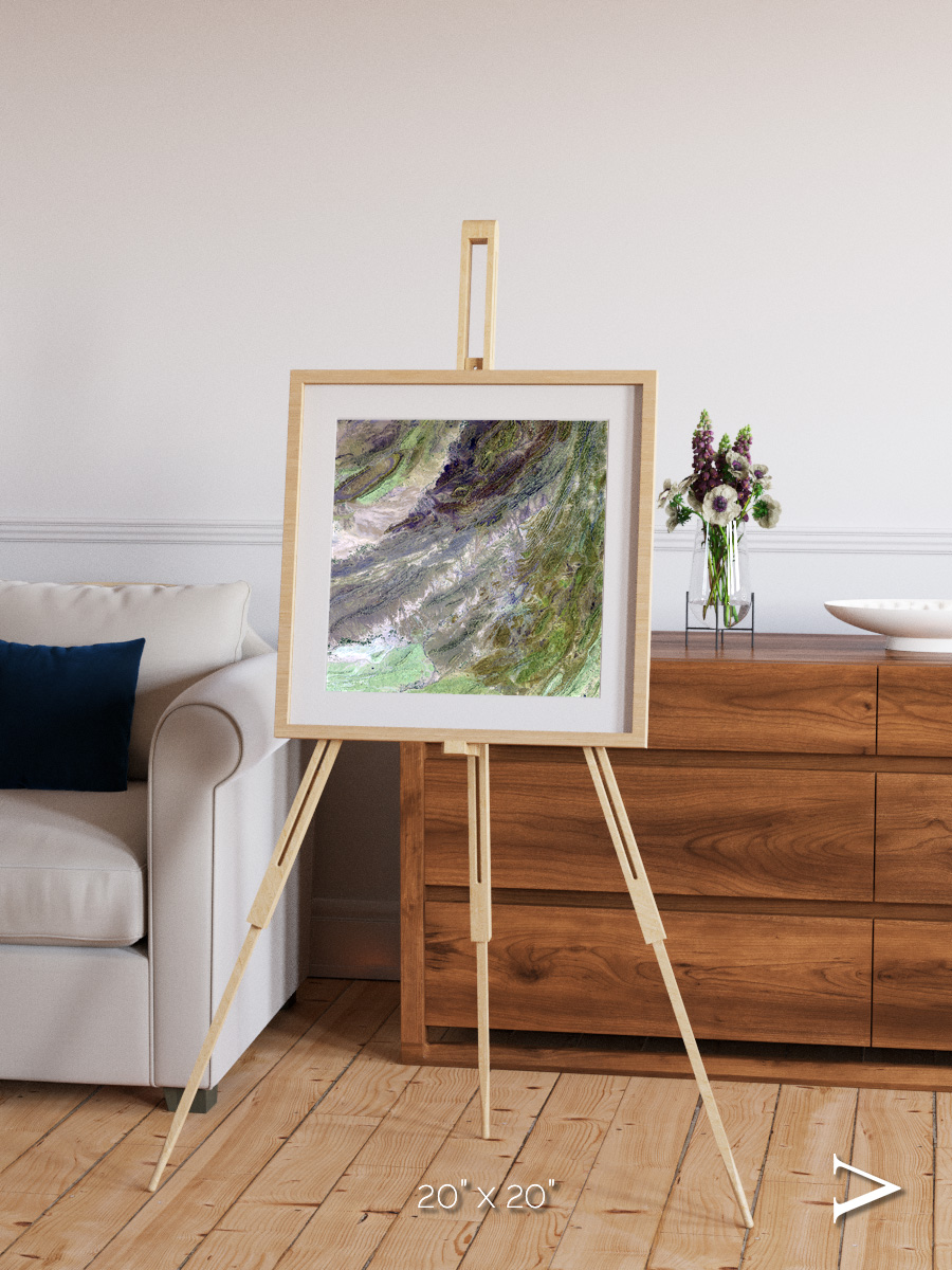Rugged Relief, Sulaiman Mountains Framed & Mounted Print
