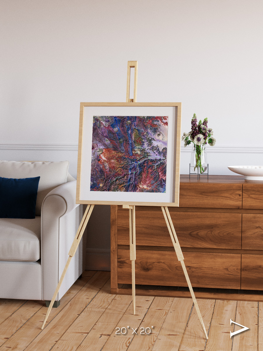 Geologic Tapestry, Asharah Fault Zone Framed & Mounted Print