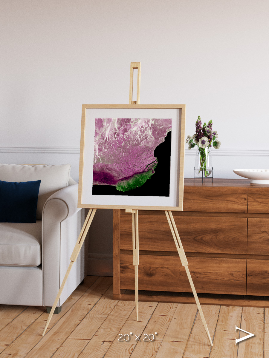 Monsoon Divide, Dhofar Framed & Mounted Print