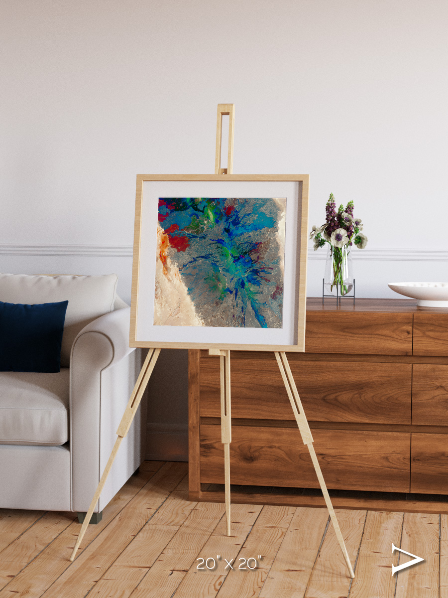 Rift and Fire, Ethiopia Framed & Mounted Print
