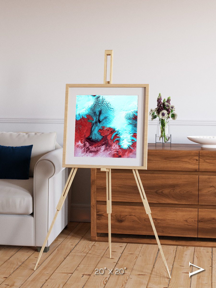 Polar Flow, Vatnajokull Glacier Ice Cap Framed & Mounted Print