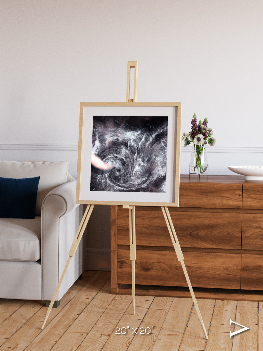 Wind Signatures, Whirlpool in the Air Framed & Mounted Print