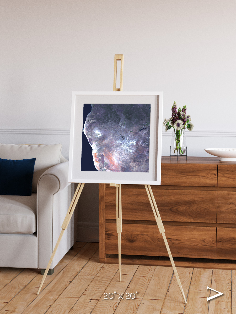 Sunlit Dunes, Africa Framed & Mounted Print
