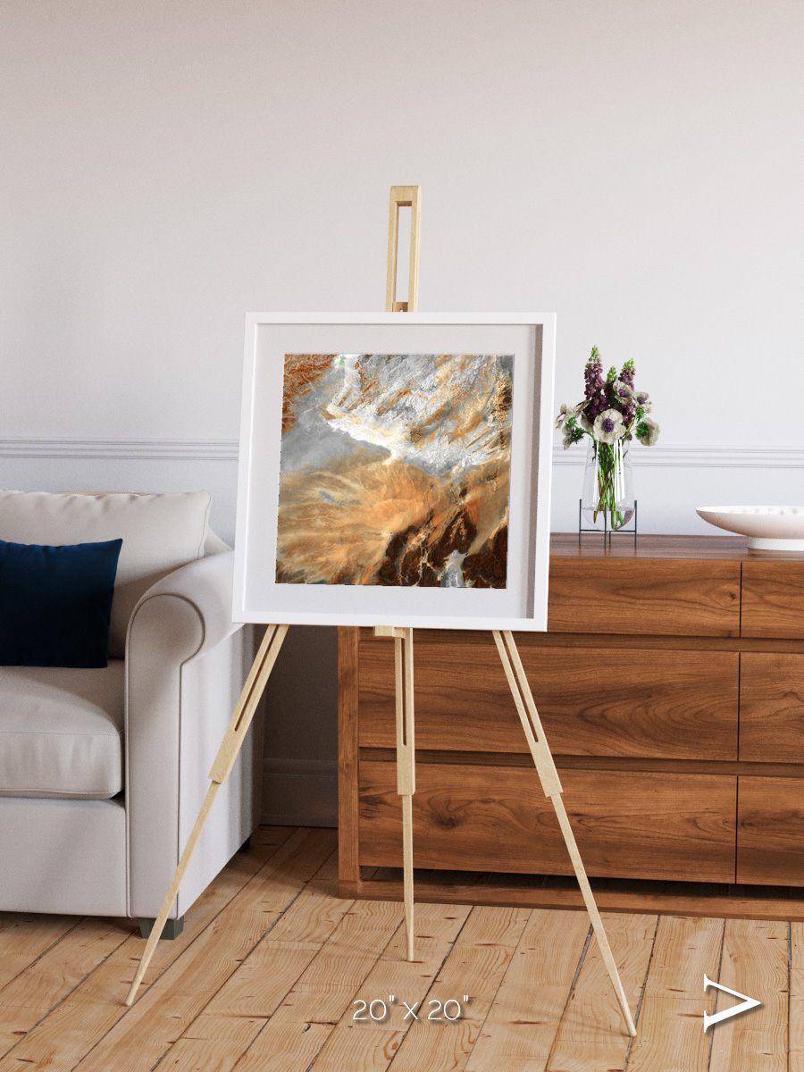 Etched Sands, Algerian Sahara Framed & Mounted Print