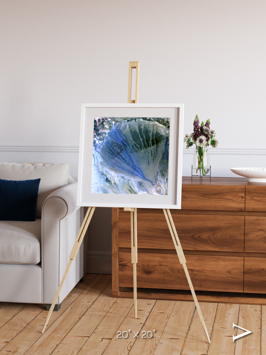 Sunlit Dunes, Alluvial Fan Framed & Mounted Print