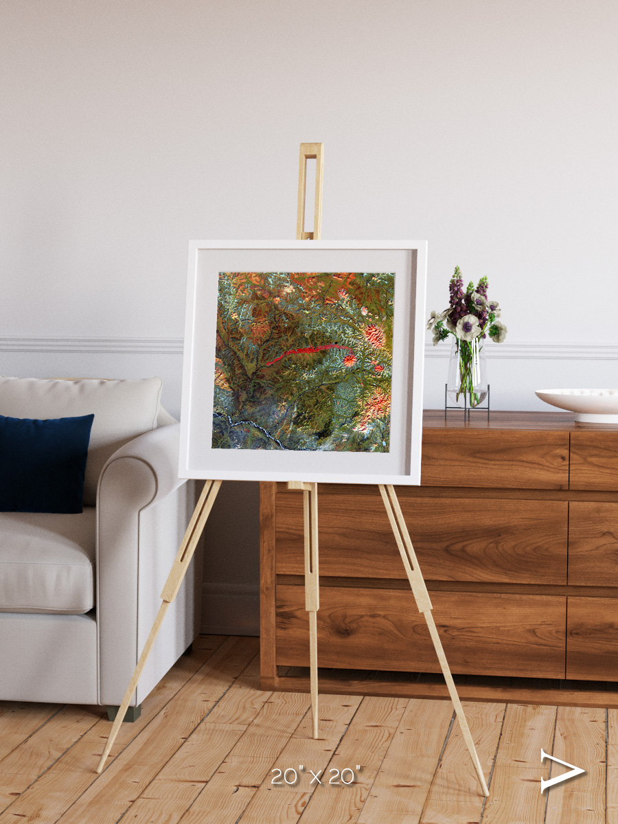 Ash and Stone, Anyuyskiy Volcano Framed & Mounted Print