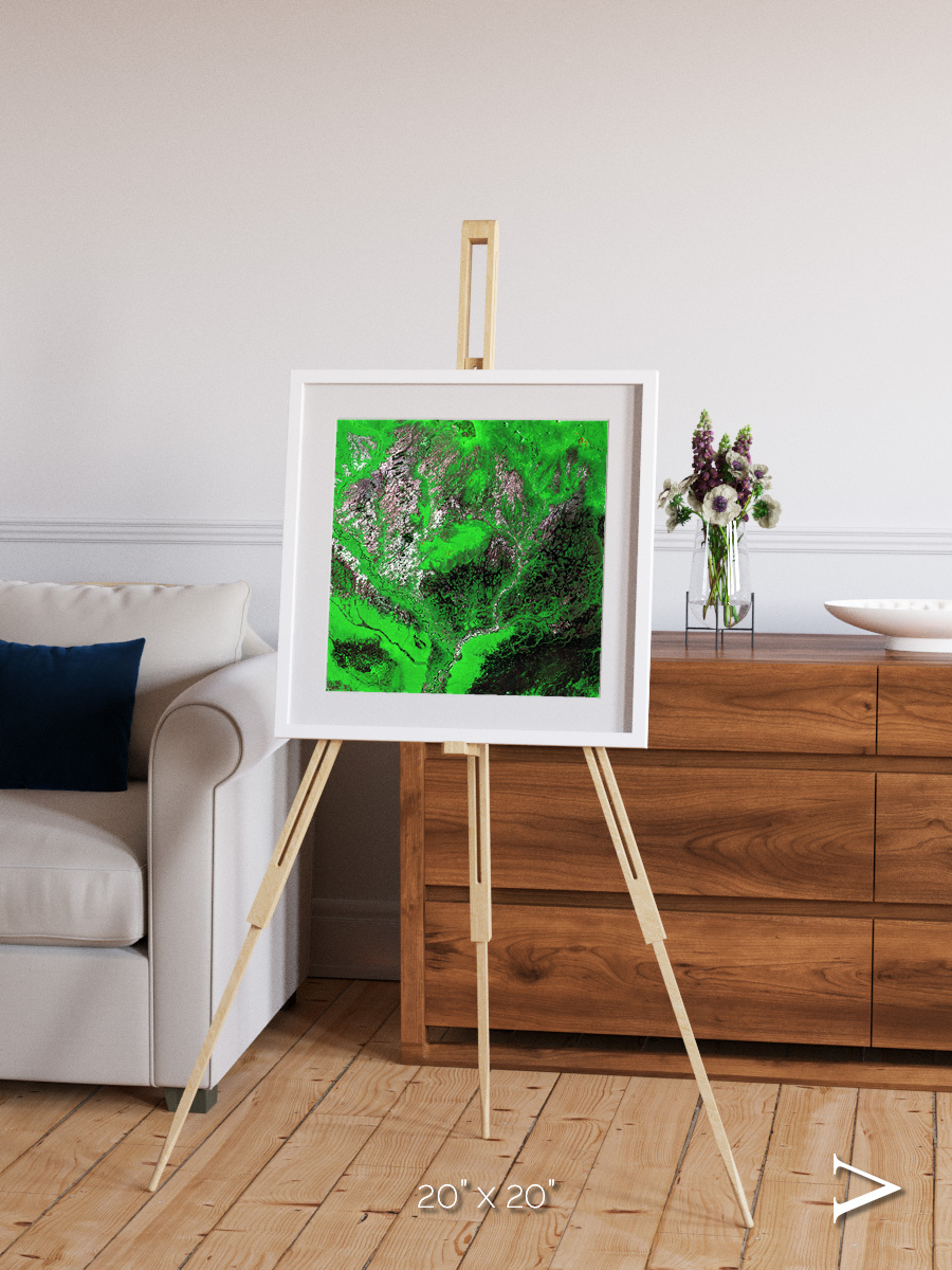 Ribbon River, Araca River Framed & Mounted Print