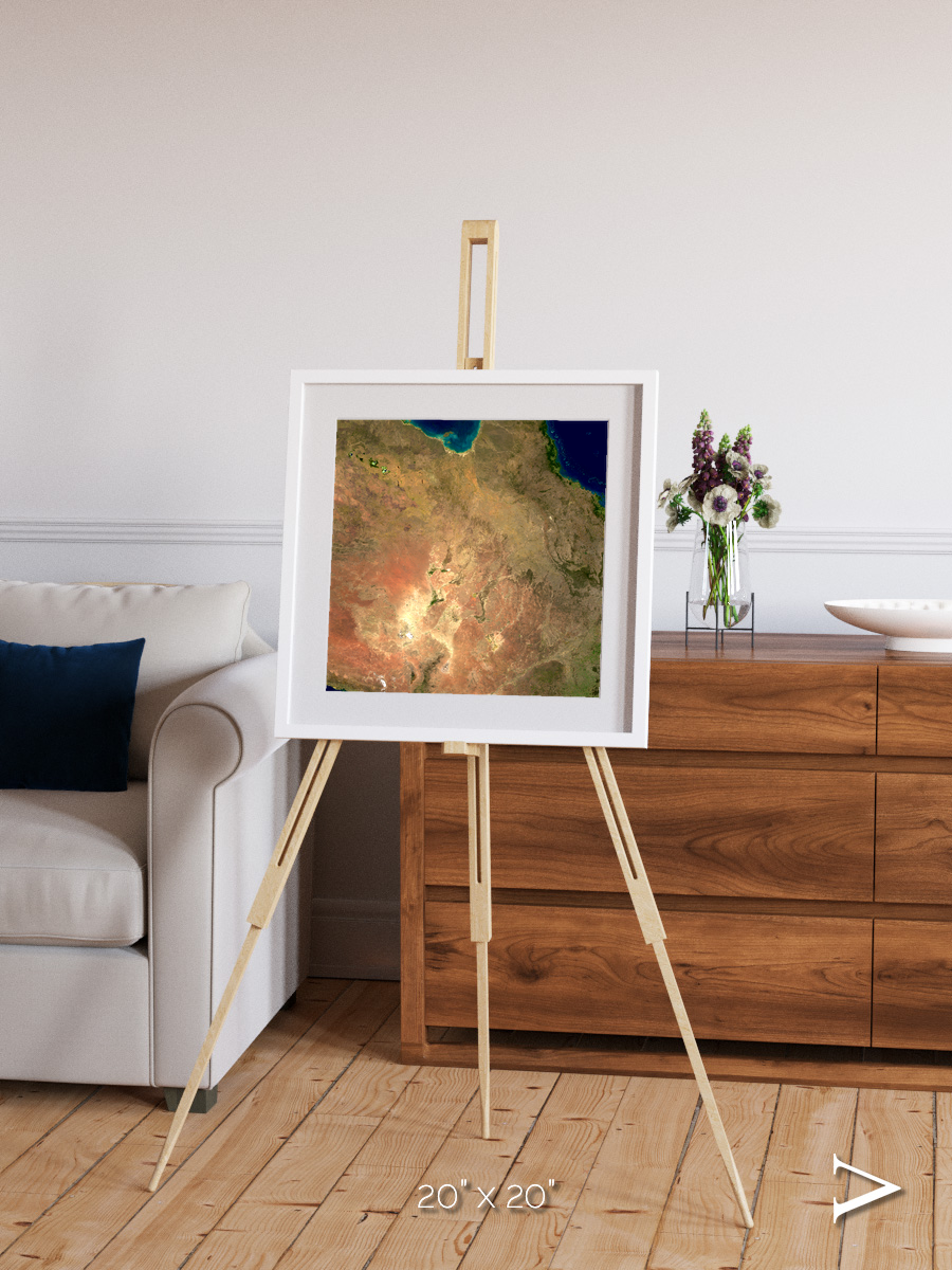 Winding Waters, Australia Framed & Mounted Print