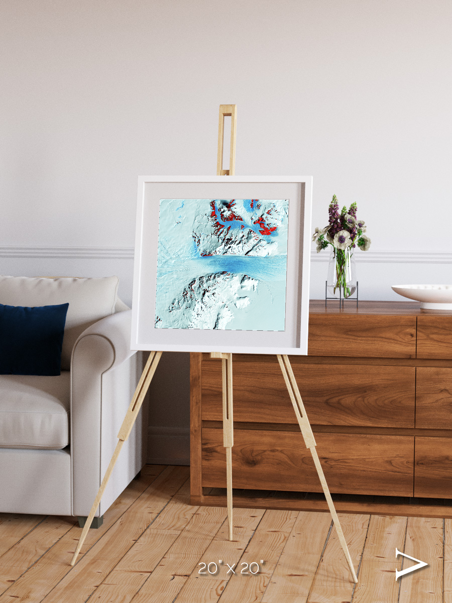 River of Ice, Byrd Glacier Framed & Mounted Print