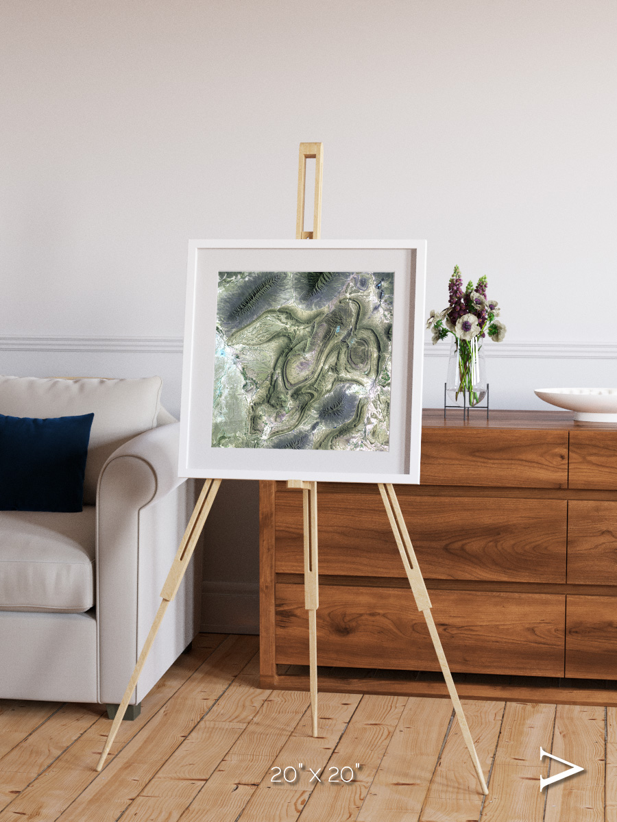 Rugged Relief, Coahuila Mexico Framed & Mounted Print