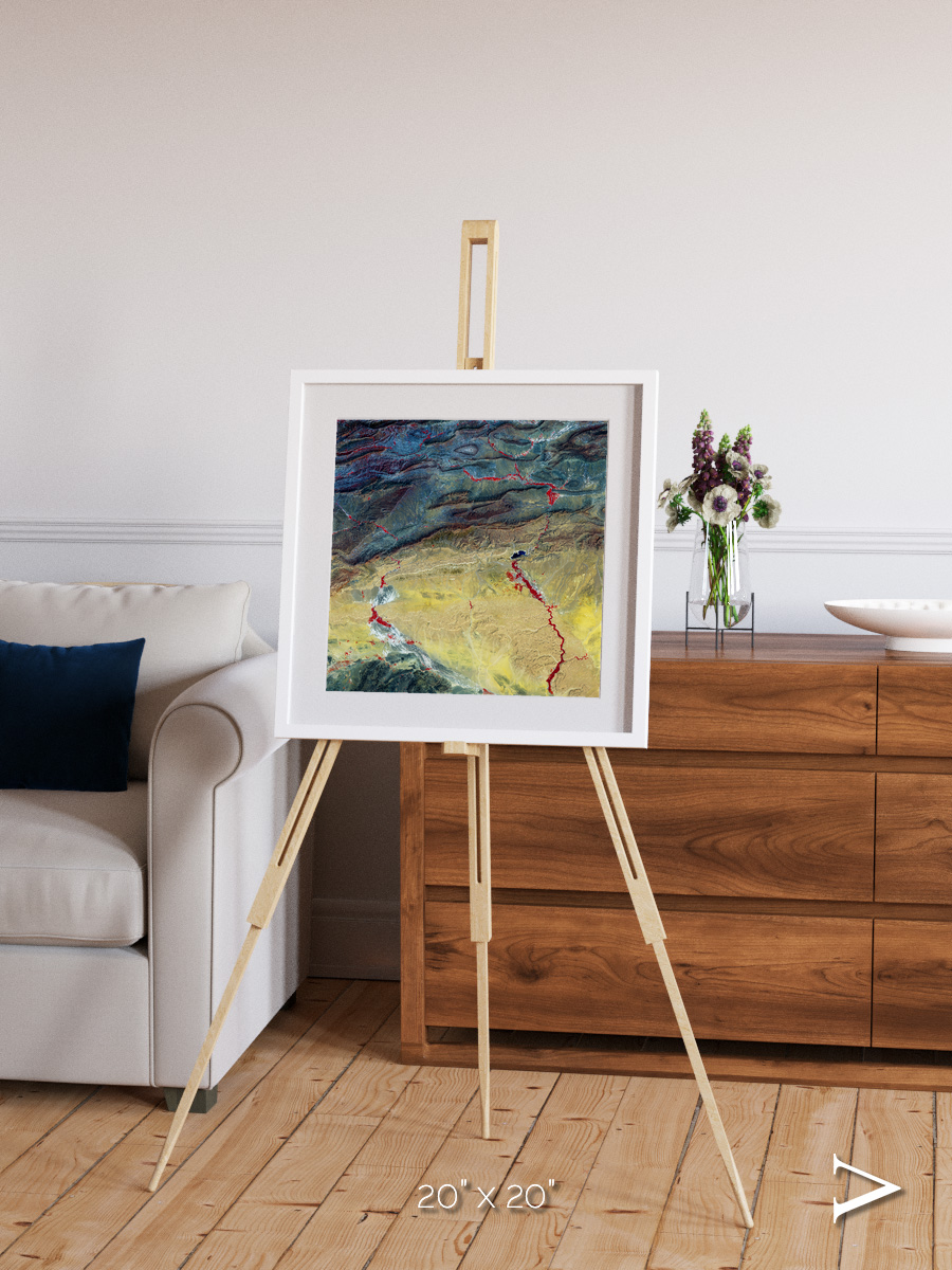 Crimson Veins, Atlas Mountains Framed & Mounted Print