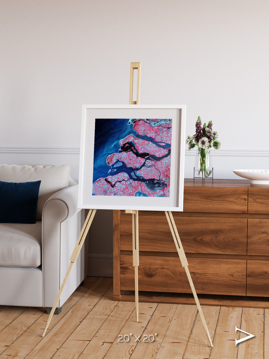 Windward Isles, Delta Region Netherlands Framed & Mounted Print