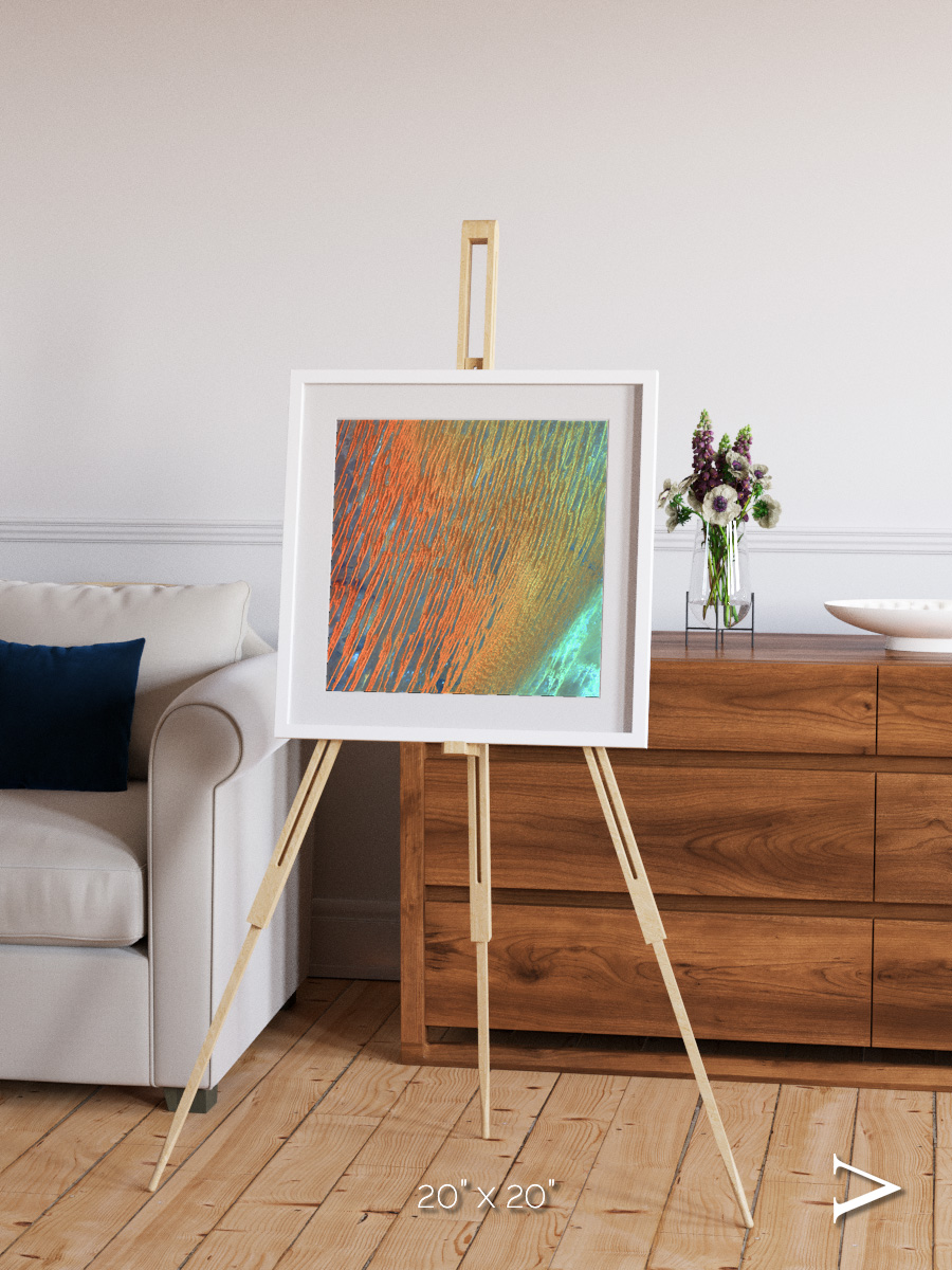 Windwritten Sands, Erg Chech Framed & Mounted Print