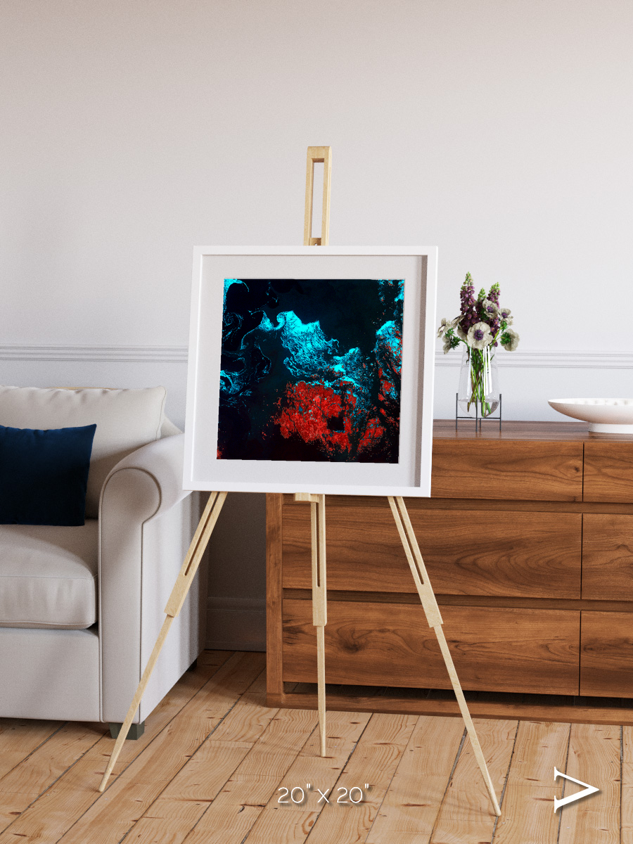 Island Sanctuary, Ghostly Grease Ice Framed & Mounted Print