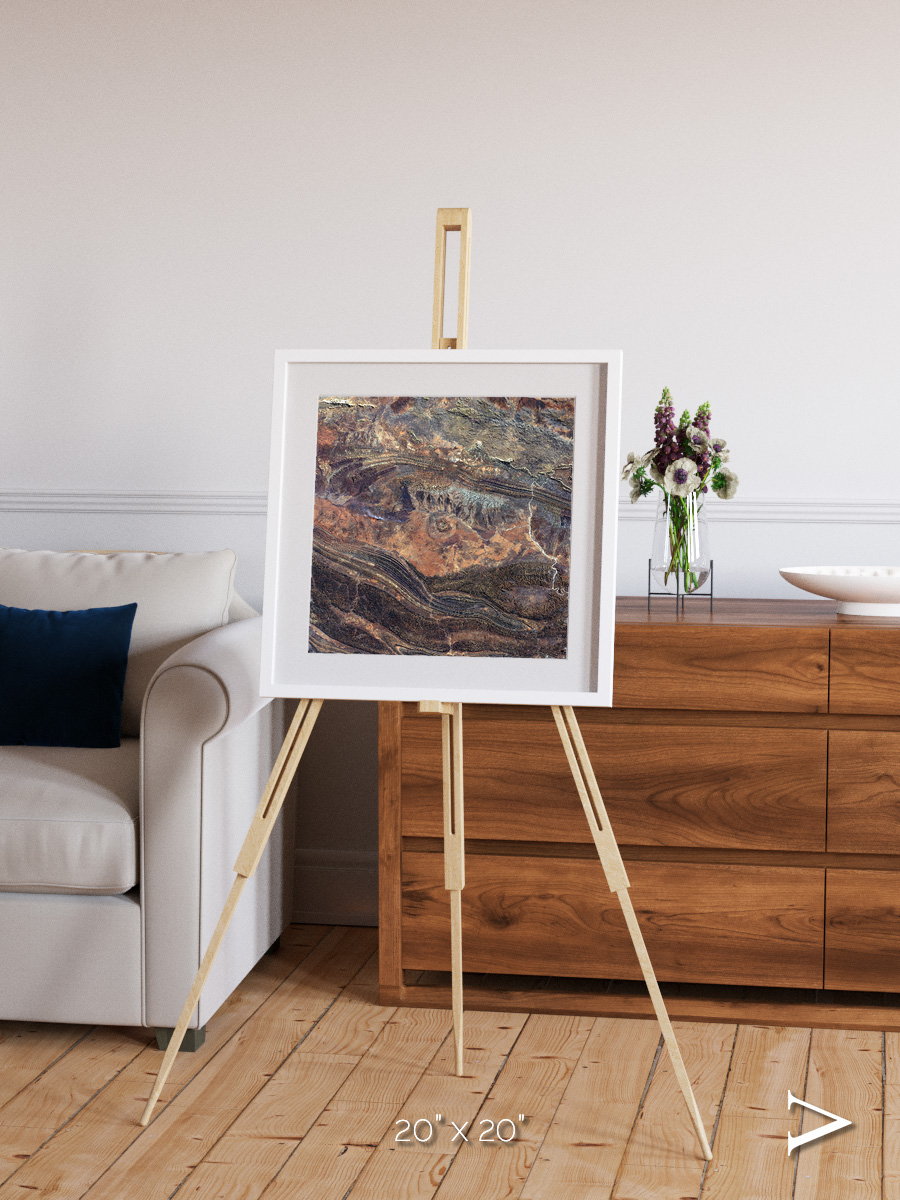 Volcanic Palette, Gosses Bluff Framed & Mounted Print