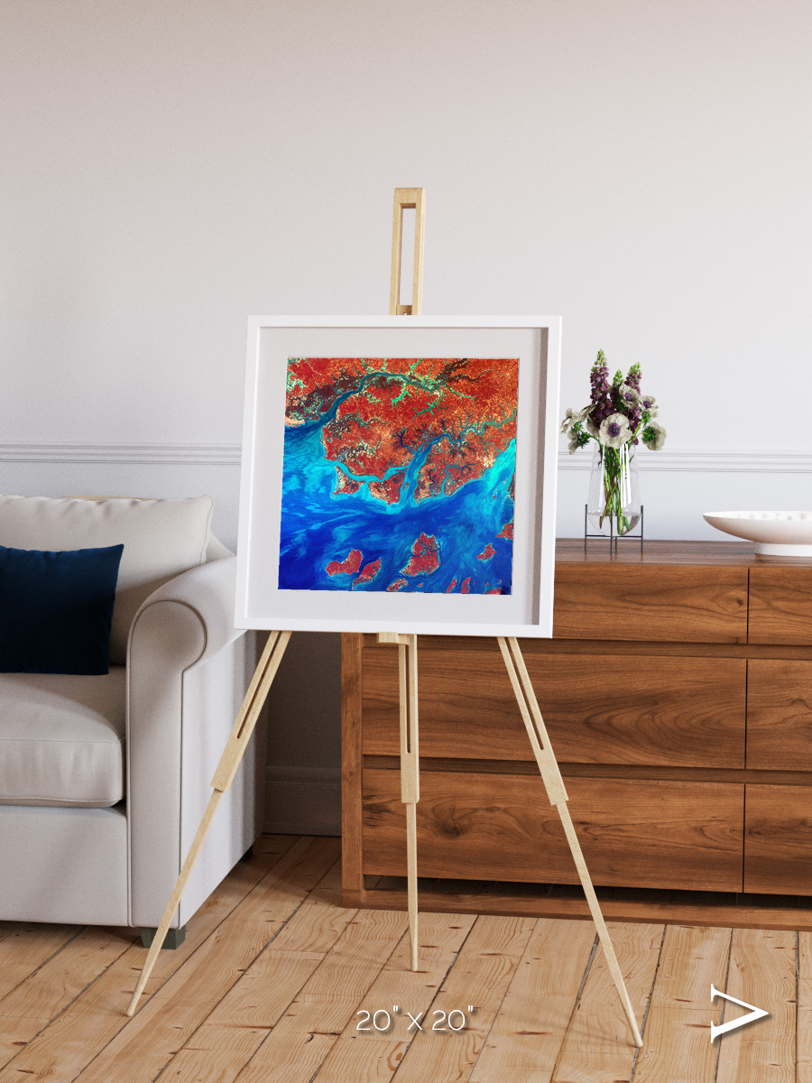 River and Plain, Guinea-Bissau Framed & Mounted Print