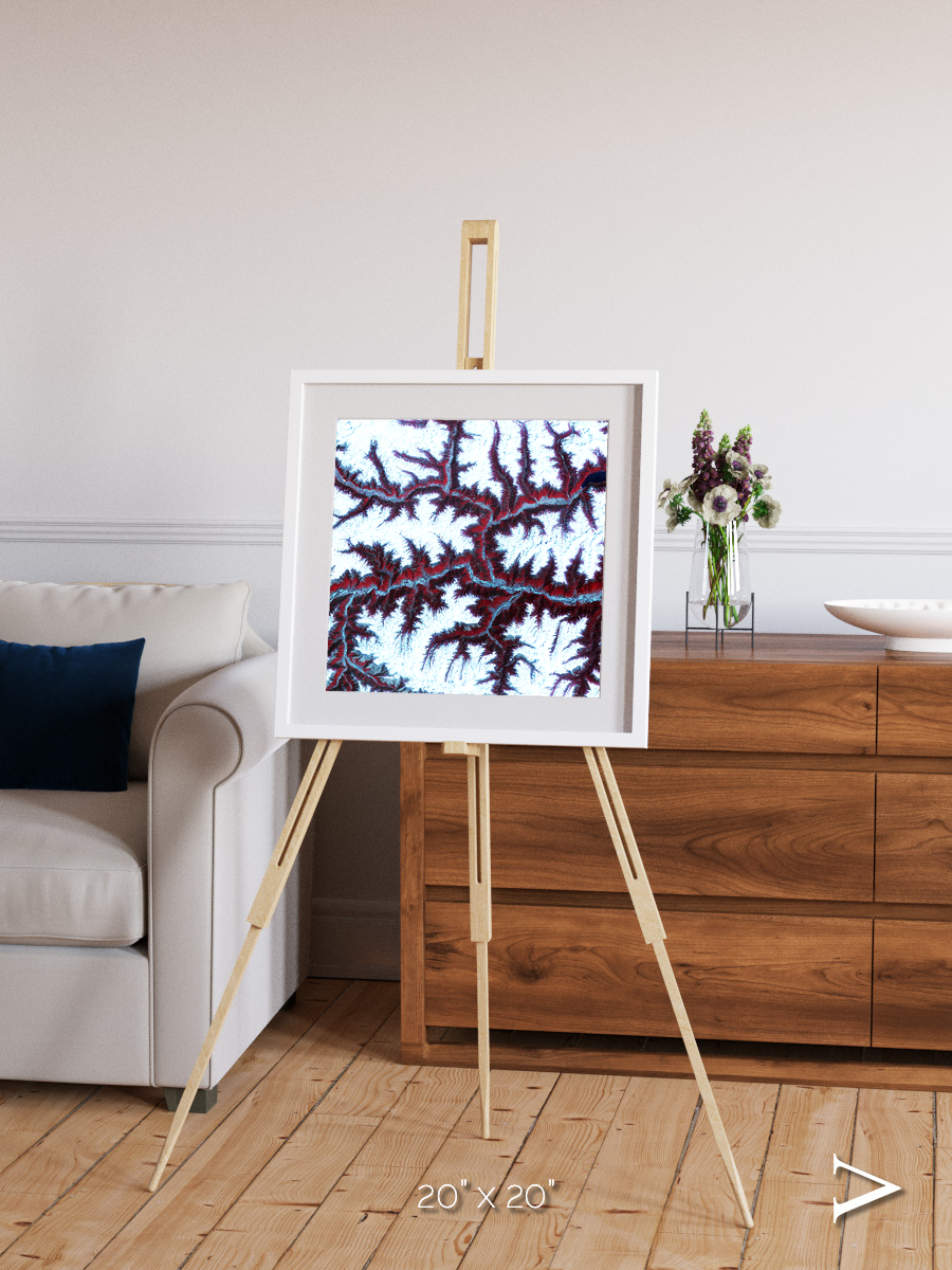 Ribbon River, Himalayas Framed & Mounted Print