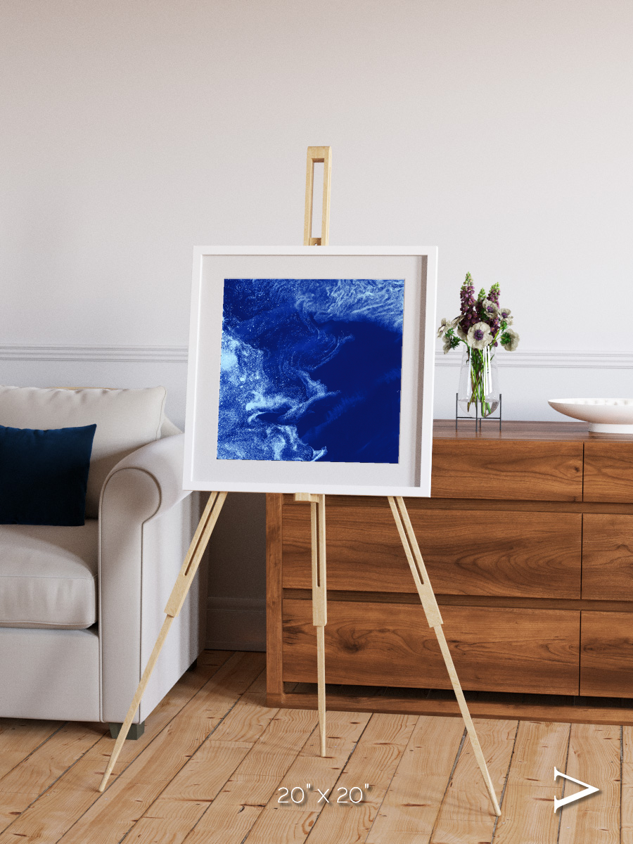 Wind Signatures, Ice Stars Framed & Mounted Print