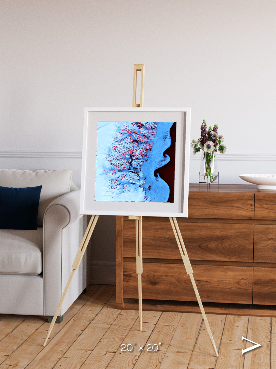 Polar Flow, Ice Waves Framed & Mounted Print
