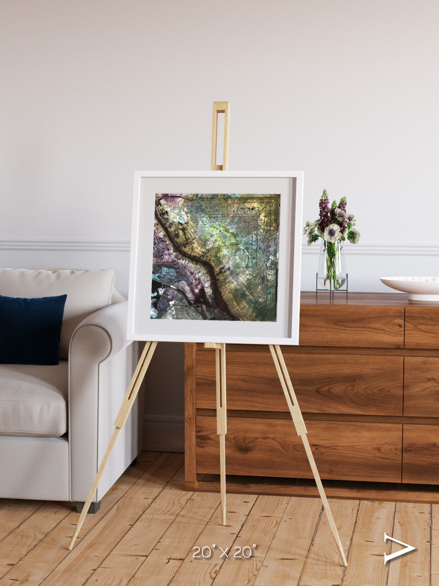 Floodplain Lines, Iraqi Emplacement Framed & Mounted Print