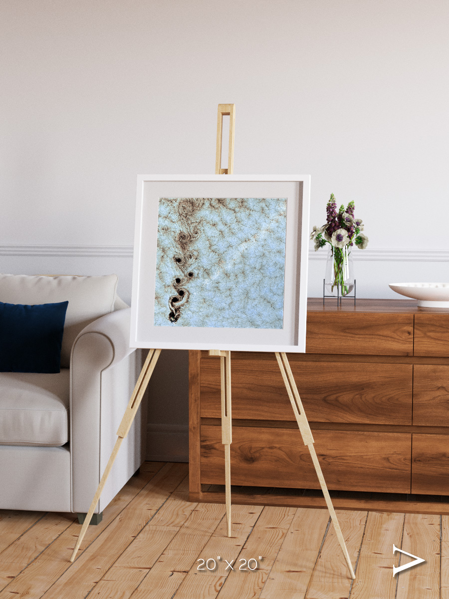 Wind Signatures, Karman Vortices Framed & Mounted Print