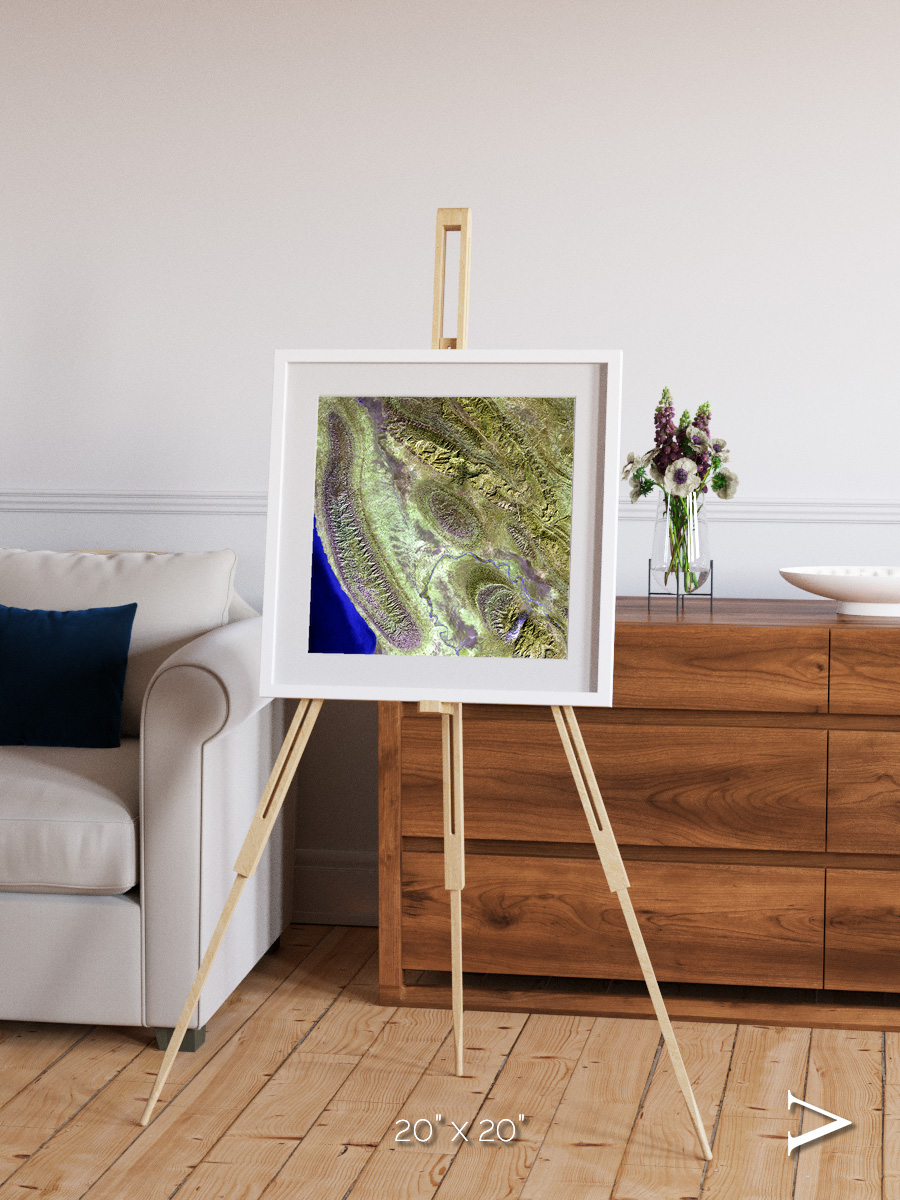 Channel Lines, Konari Iran Framed & Mounted Print