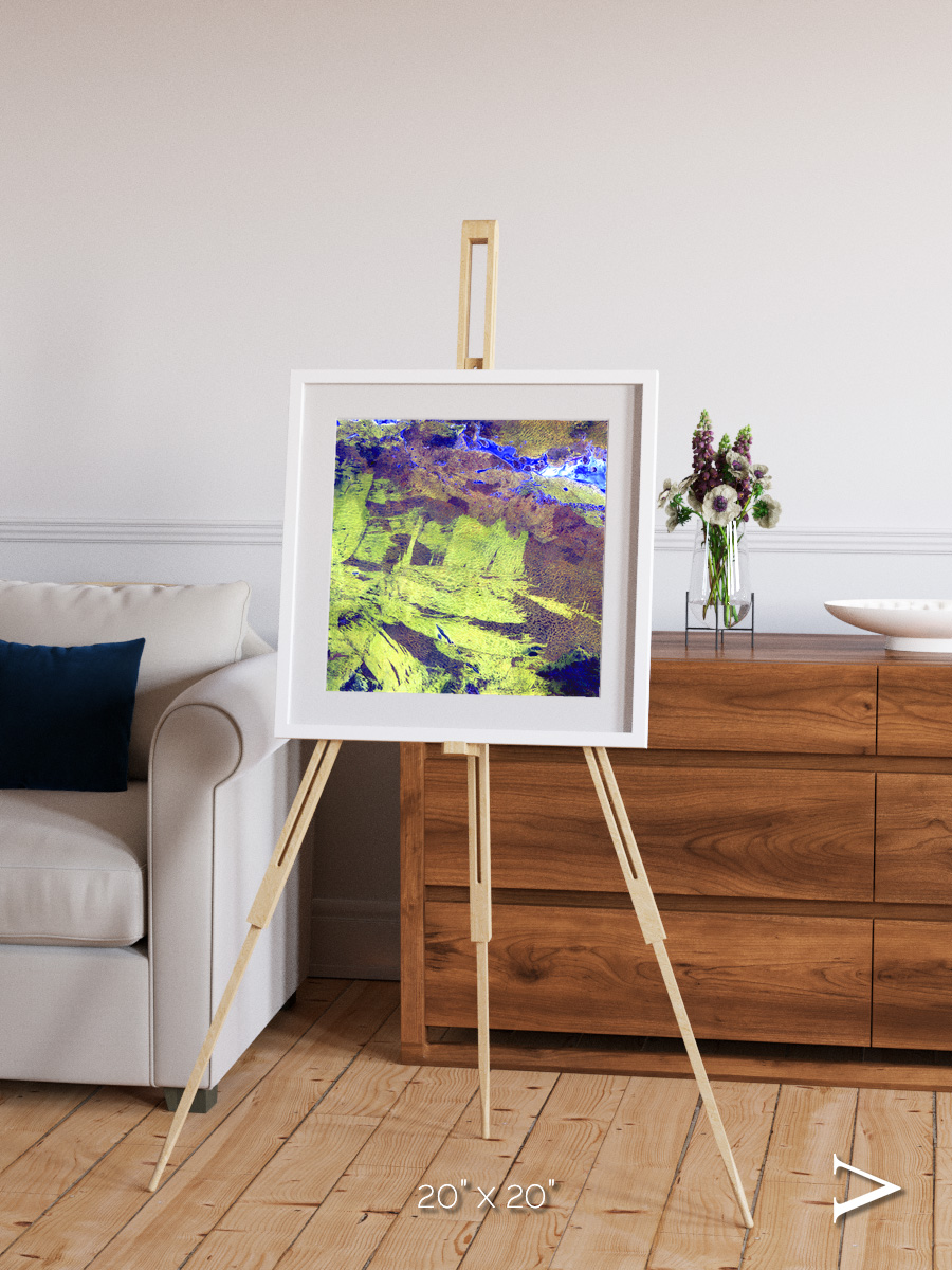 Lake Lines, Lake Amadeus Framed & Mounted Print