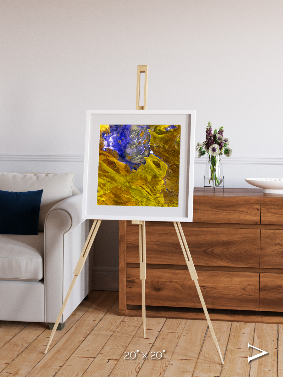 Saline Patterns, Lake Disappointment Framed & Mounted Print