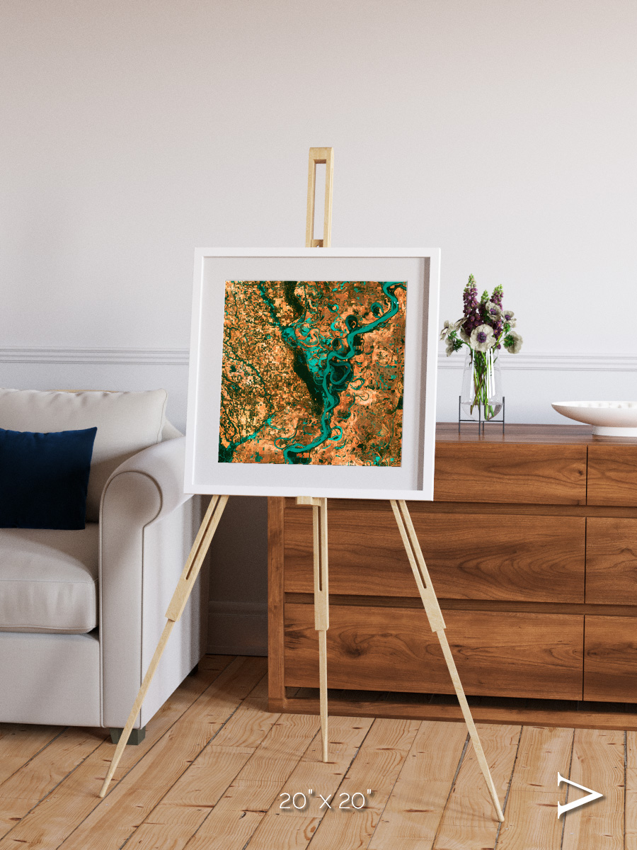 River’s Dance, Mississippi Framed & Mounted Print